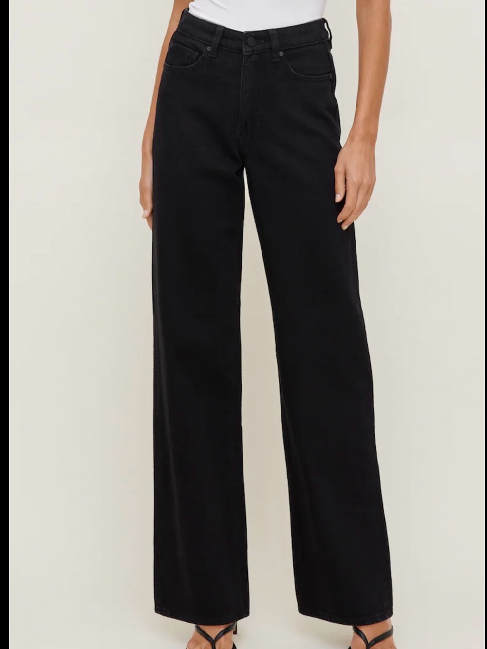 Dynamite Black High-Rise Wide-Leg Jeans